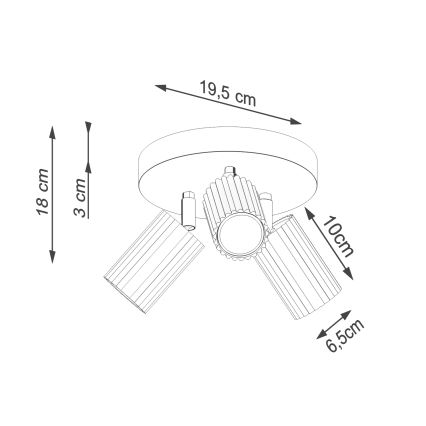 Brilagi - LED spotlámpa CRESTO 3xGU10/10W/230V türkiz
