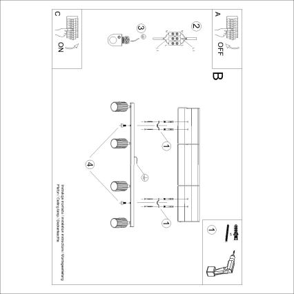 Brilagi - LED spotlámpa CRESTO 4xGU10/10W/230V piros