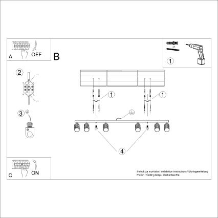 Brilagi - LED spotlámpa CRESTO 6xGU10/10W/230V krémszínű