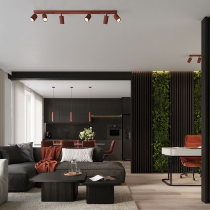 Brilagi - LED spotlámpa CRESTO 6xGU10/10W/230V piros