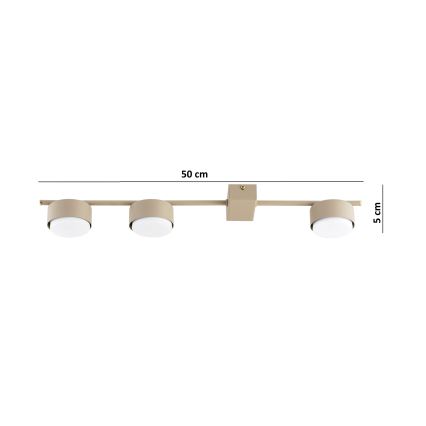 Brilagi - LED spotlámpa MONO 3xGX53/30W/230V bézs
