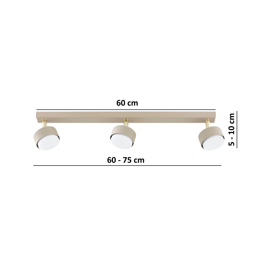 Brilagi - LED spotlámpa MONO 3xGX53/30W/230V bézs