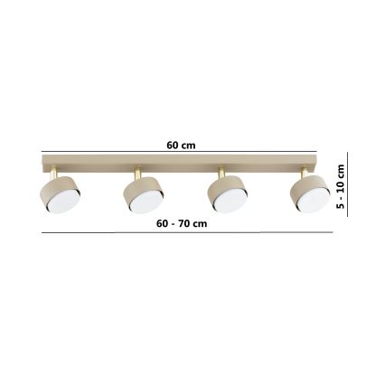 Brilagi - LED spotlámpa MONO 4xGX53/30W/230V bézs