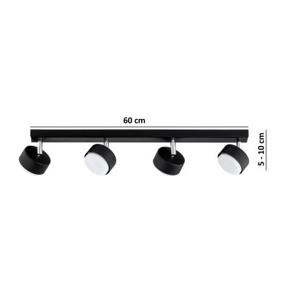 Brilagi - LED spotlámpa MONO 4xGX53/30W/230V fekete