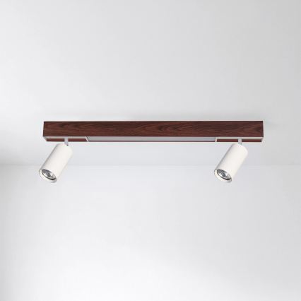 BRILAGI - LED spotlámpa SELE 2xGU10/30W/230V + LED/15W fehér/cseresznye dekor
