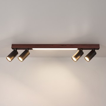BRILAGI - LED spotlámpa SELE 4xGU10/30W/230V + LED/20W fekete/cseresznye dekor