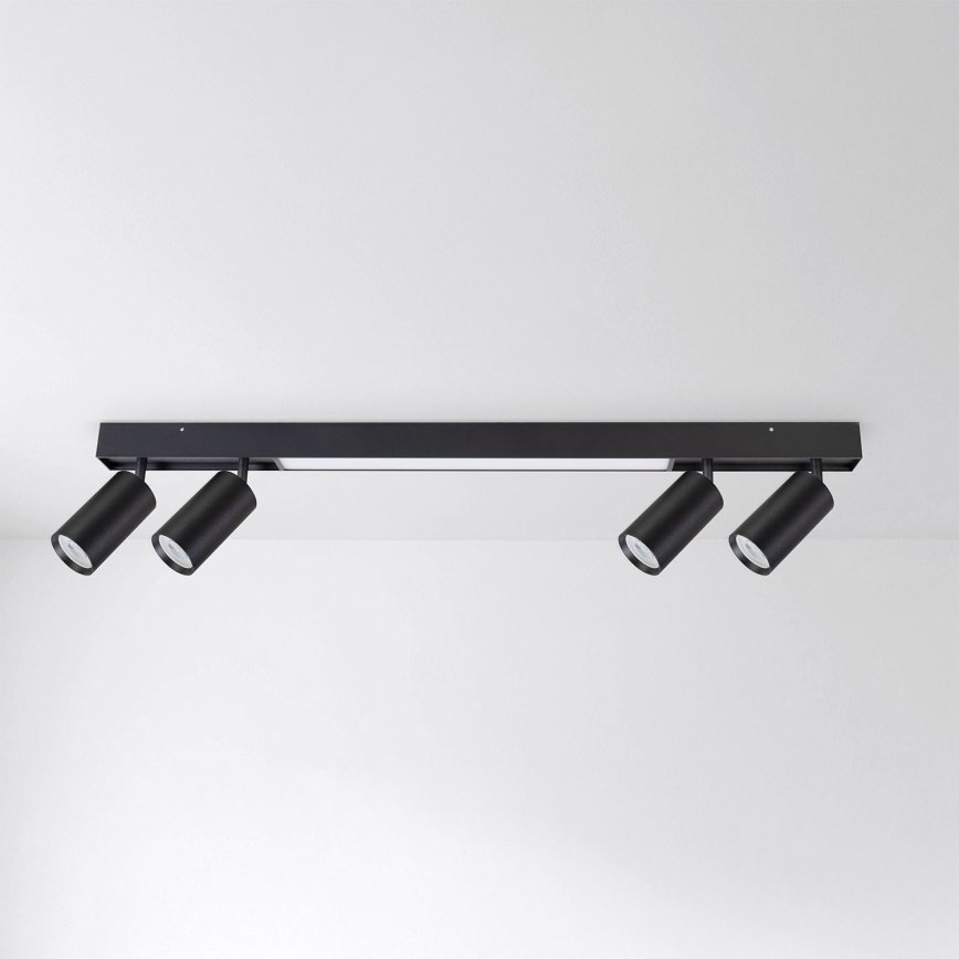 Brilagi - LED spotlámpa SELE 4xGU10/30W/230V + LED/20W fekete