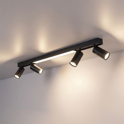 Brilagi - LED spotlámpa SELE 4xGU10/30W/230V + LED/25W fekete