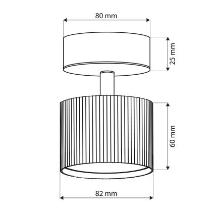 Brilagi - LED STRIPY spotlámpa 1xGX53/15W/230V fekete
