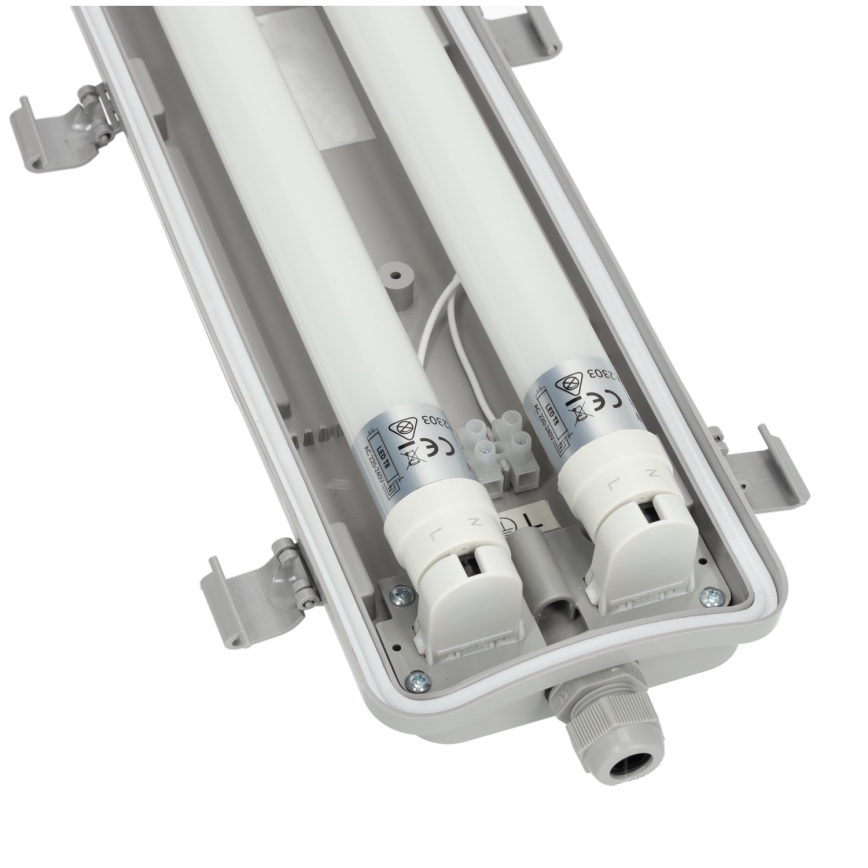 Brilagi - LED ipari porálló fénycsöves lámpatest OPTIMA T8 2xG13/18W/230V 6500K IP65 128 cm