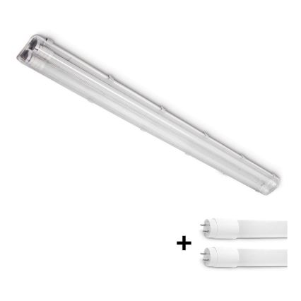 Brilagi - LED ipari porálló fénycsöves lámpatest OPTIMA T8 2xG13/18W/230V 4000K IP65 128 cm - raklap 110 db