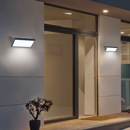 Brilagi - LED fényerőszabályozható kültéri fali lámpa TRIANGLE 1xE27/6W/230V 2700-6500K IP65 antracit