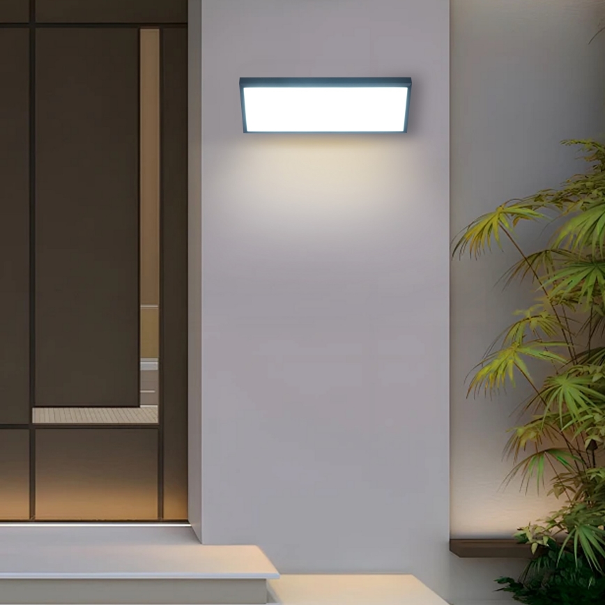 Brilagi - TRIANGLE LED kültéri fali lámpa érzékelővel LED/42W/230V antracit IP65