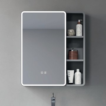 BRILAGI - LED tükörszekrény beépített világítással NOTO SINGLE 60x65 cm