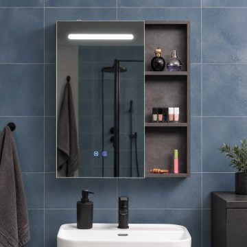 BRILAGI - LED tükörszekrény beépített világítással TRABIA SINGLE 60x70 cm