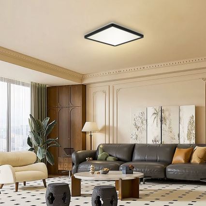 Brilagi - LED dimmelhető lámpa mozgás- és alkonyatérzékelővel ULTRA VÉKONY LED/18W/230V 30x30 cm + távirányító