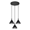 BRILAGI - LED Zsinóros csillár CONE TRIPLE ROUND 3xGX53/15W/230V fekete