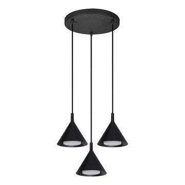 BRILAGI - LED Zsinóros csillár CONE TRIPLE ROUND 3xGX53/15W/230V fekete