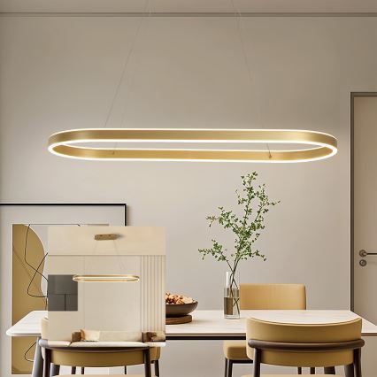 Brilagi - LED zsinóros csillár PONDIE LED/44W/230V 80x30 cm aranyszínű