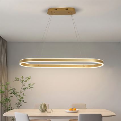 Brilagi - LED zsinóros csillár PONDIE LED/44W/230V 80x30 cm aranyszínű