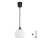 Brilagi - LED zsinóros csillár RETRO GLASS 1xE27/60W/230V Ø 20 cm fekete/fehér
