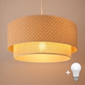 Brilagi - LED zsinóros függőlámpa BOHO BOBO 1xE27/10W/230V Ø 40 cm, pöttyös, bézs/krém