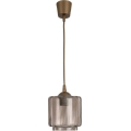 Brilagi - LED zsinóros függőlámpa RETRO GLASS 1xE27/60W/230V átmérő 15 cm barna/füstös bézs