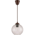 Brilagi - LED zsinóros függőlámpa RETRO GLASS 1xE27/60W/230V Ø 18 cm barna/átlátszó