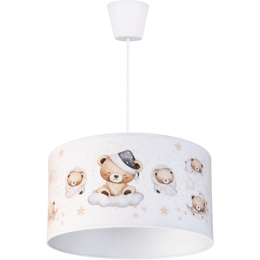 Brilagi - LED zsinóros gyerekszobai csillár BOBO 1xE27/60W/230V átm. 35 cm fehér/mackókkal