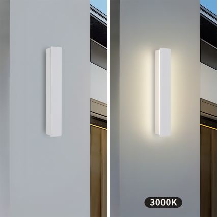 Brilagi - LINEAR LED kültéri fali lámpa, 8W, 230V, 3000K, IP65, 30 cm, fehér, CRI 90