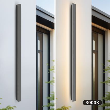 Brilagi - LED LINEAR kültéri fali lámpatest, 32W, 230V, 3000K, IP65, 140 cm, antracit, CRI 90