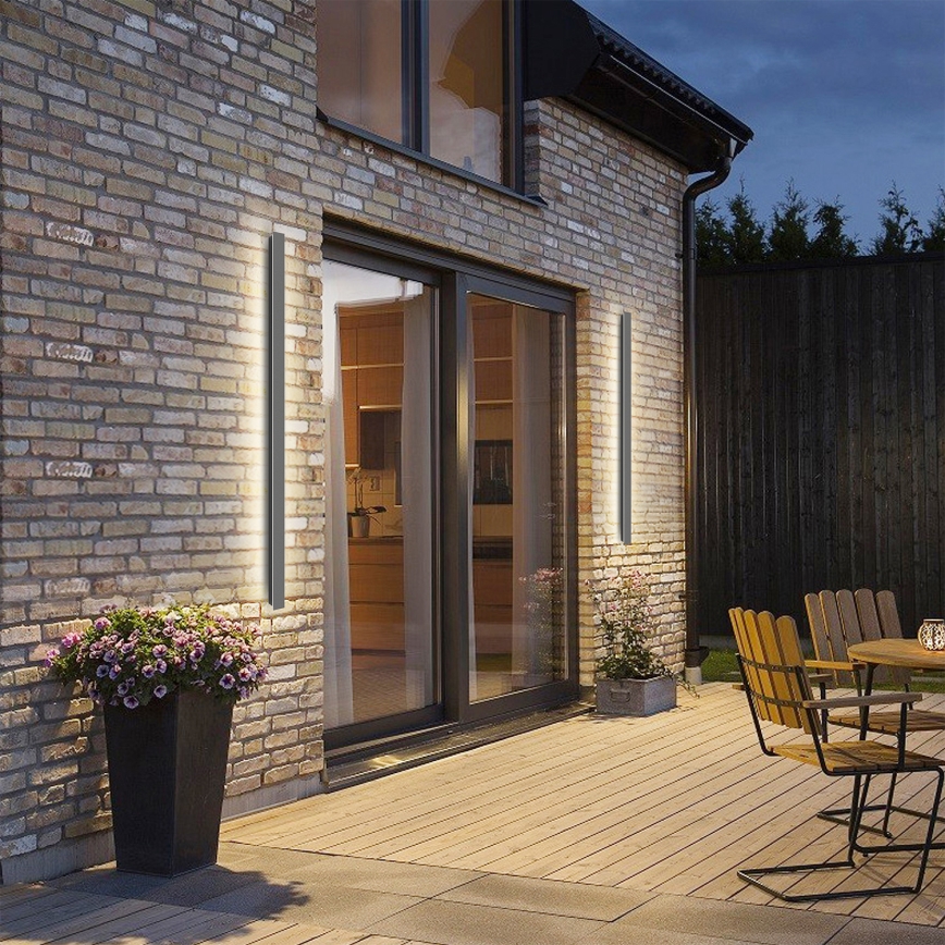 Brilagi - LED LINEAR kültéri fali lámpatest, 32W, 230V, 3000K, IP65, 140 cm, antracit, CRI 90