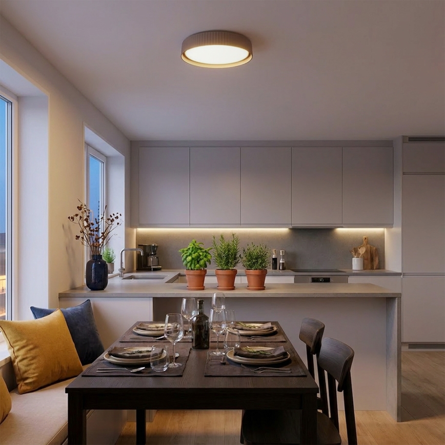 Brilagi - LED Dimmelhető mennyezeti lámpa LUCIA LED/48W/230V 3000-6500K átm. 41 cm taupe + távirányító