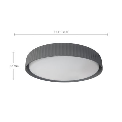 Brilagi - LUCIA LED fényerőszabályozható mennyezeti lámpa, 48 W, 230 V, 3000-6500K, átm. 41 cm, szürke + távirányító