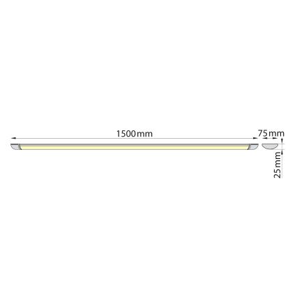 Brilagi - LUMA LED fénycsöves lámpatest LED/40W/230V 150 cm