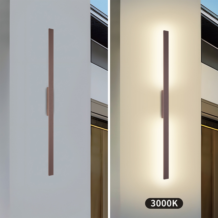 Brilagi - LED kültéri fali lámpatest LUNA LED/24W/230V 3000K IP65 100 cm barna CRI 90