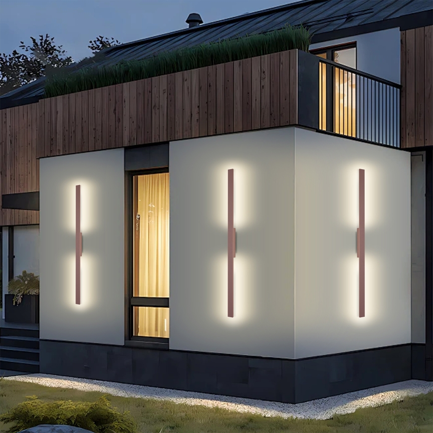 Brilagi - LED kültéri fali lámpatest LUNA LED/24W/230V 3000K IP65 100 cm barna CRI 90