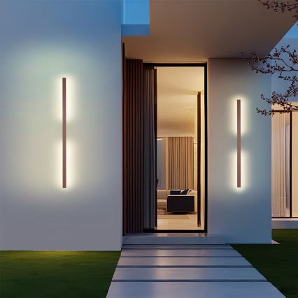 Brilagi - LED kültéri fali lámpatest LUNA LED/24W/230V 3000K IP65 100 cm barna CRI 90