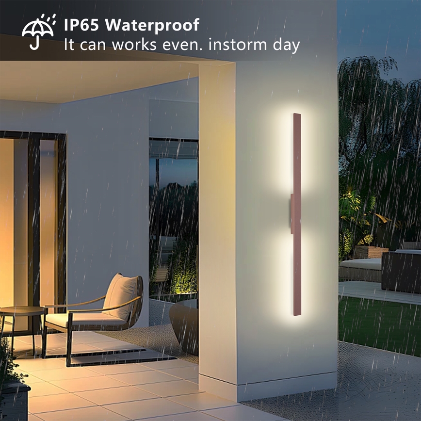 Brilagi - LED kültéri fali lámpatest LUNA LED/24W/230V 3000K IP65 100 cm barna CRI 90