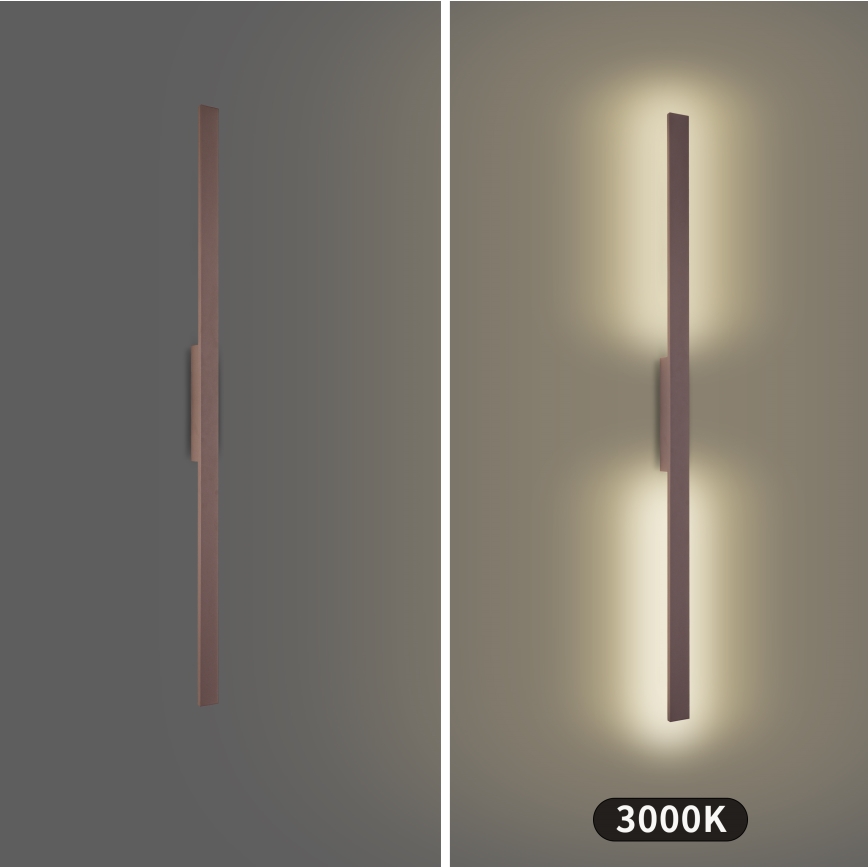 Brilagi - LED kültéri fali lámpatest LUNA LED/24W/230V 3000K IP65 100 cm barna CRI 90
