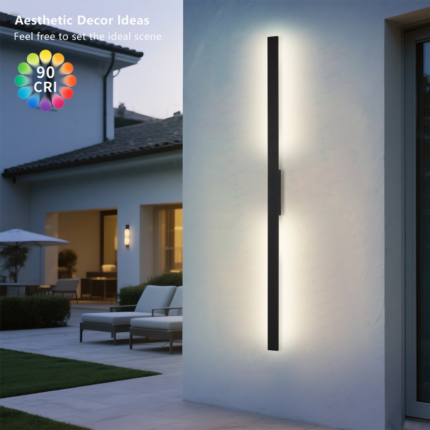 Brilagi - LED kültéri fali lámpatest LUNA LED/30W/230V 4000K IP65 150 cm fekete CRI 90