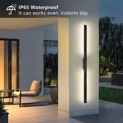 Brilagi - LED kültéri fali lámpatest LUNA LED/30W/230V 4000K IP65 150 cm fekete CRI 90