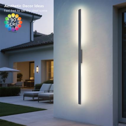 Brilagi - LED kültéri fali lámpa LUNA LED/30W/230V 4000K IP65 150 cm antracit CRI 90