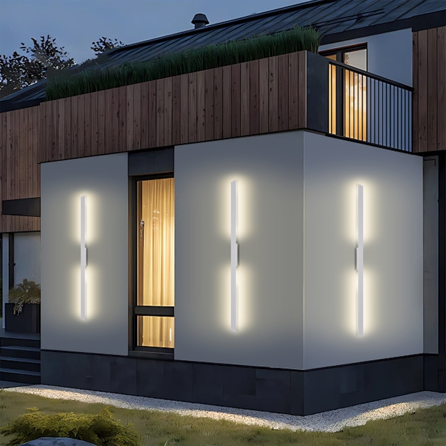 Brilagi - LED kültéri fali lámpa LUNA LED/24W/230V 3000K IP65 100 cm fehér CRI 90
