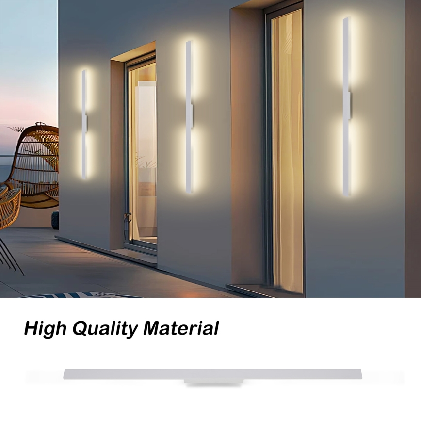 Brilagi - LED kültéri fali lámpa LUNA LED/24W/230V 3000K IP65 100 cm fehér CRI 90