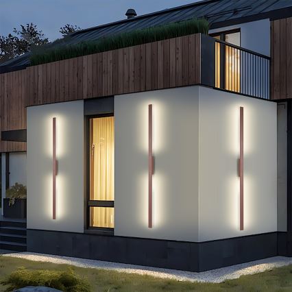 Brilagi - LUNA LED kültéri fali lámpatest, 30W, 230V, 3000K, IP65, 150 cm, barna, CRI 90