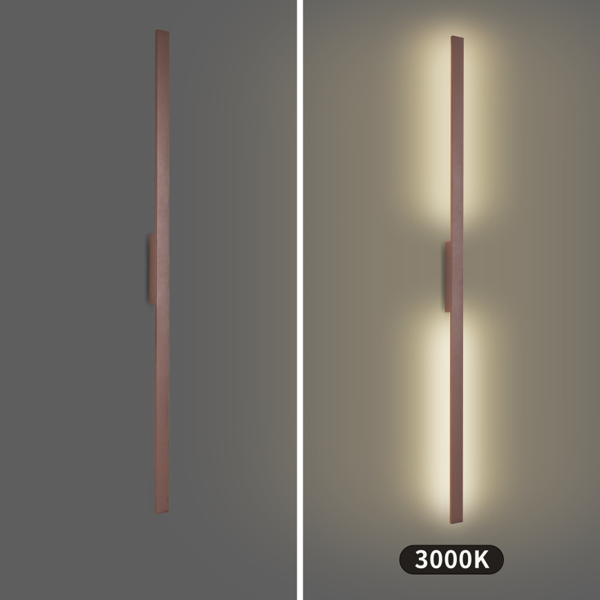 Brilagi - LUNA LED kültéri fali lámpatest, 30W, 230V, 3000K, IP65, 150 cm, barna, CRI 90