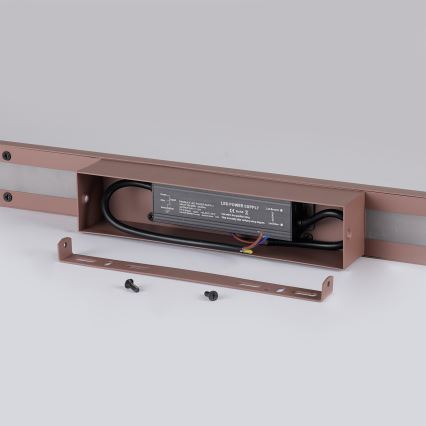 Brilagi - LUNA LED kültéri fali lámpatest, 30W, 230V, 3000K, IP65, 150 cm, barna, CRI 90