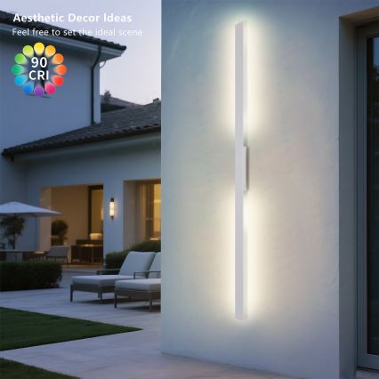 Brilagi - LED kültéri fali lámpatest LUNA LED/30W/230V 3000K IP65 150 cm fehér CRI 90