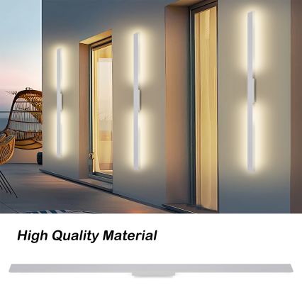 Brilagi - LED kültéri fali lámpatest LUNA LED/30W/230V 3000K IP65 150 cm fehér CRI 90
